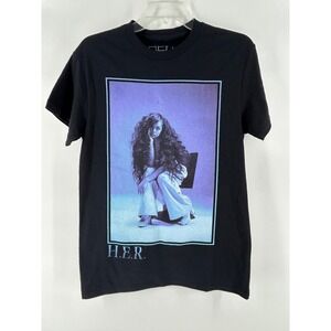 H.E.R. Unisex T-Shirt Sz S Black Streetwear Graphic Tee Music Artist Merch